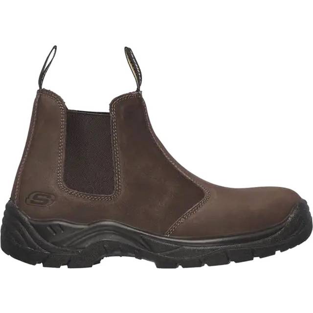 Skechers Men's Chelsea Boot Construction Shoe  Brown  8