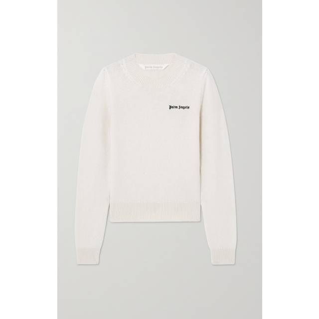 Women's Palm Angels Classic Logo Sweater White - Size: 10/8