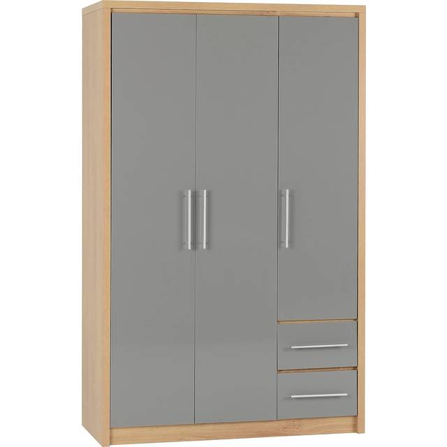 Seville 4 Door 2 Drawer Wardrobe - Grey