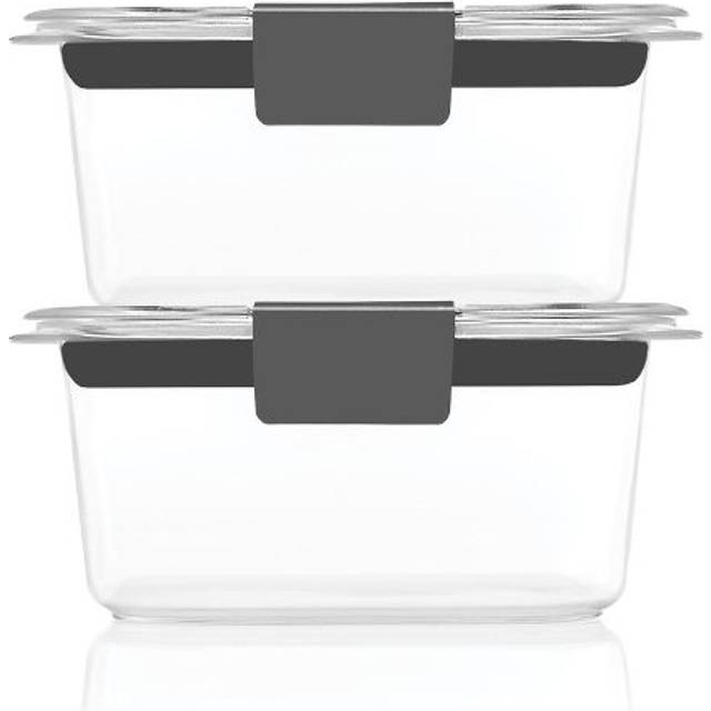 Rubbermaid Brilliance Food Storage Container  Small  1.3 Cup  Clear  2-Pack