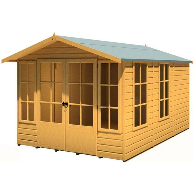 Shire Delmora 8 ft x 12 ft Summerhouse, Brown