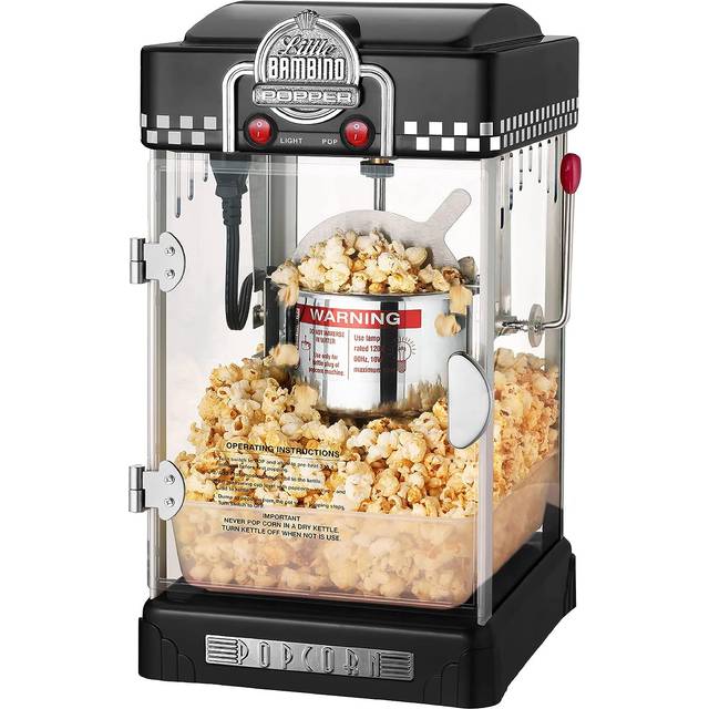 Popcornmaskin Little Bambino med 3 års garanti - Svart
