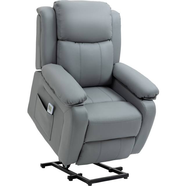 HOMCOM Power Lift Reclining Chair with Remote - Grey | TJ Hughes