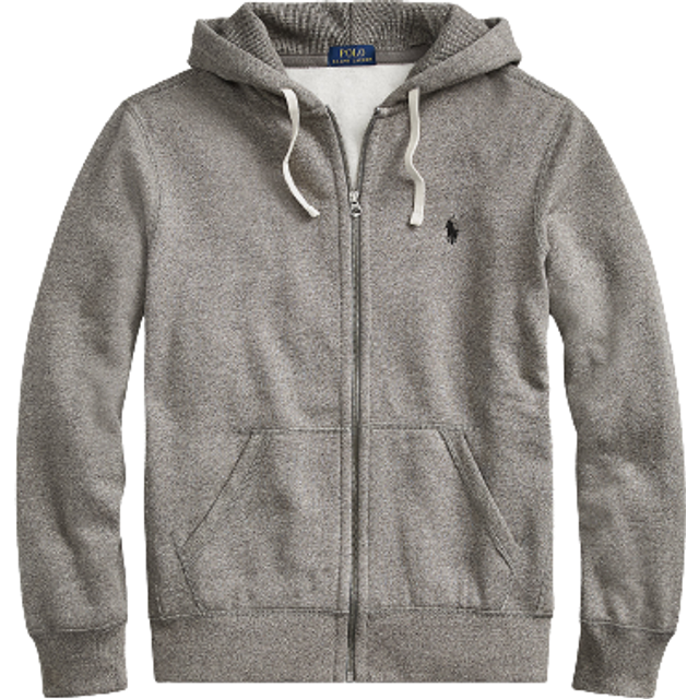 Polo Ralph Lauren Fleece Full-Zip Hoodie in Alaskan Heather - Grey. Size XL/1X (also in L, M, S). (XL/1X)
