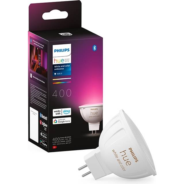Philips Hue LED Smart Light spot - White and Coloured Light - 1 Pack - MR16