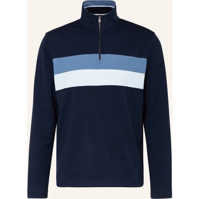 Ted Baker Mens Veller Slim Fit Half Zip Sweatshirt in Navy - Size 2XL