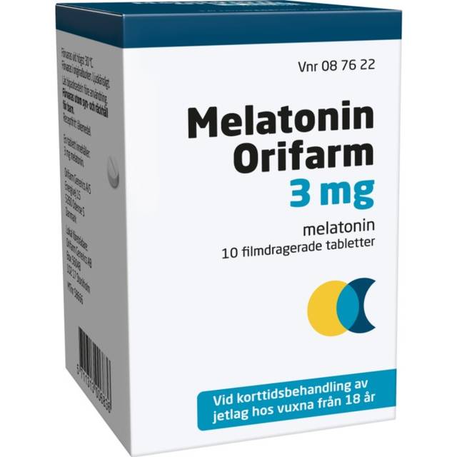 Melatonin Orifarm, filmdragerad tablett 3 mg 10 st
