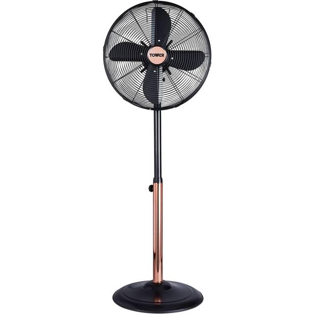 Tower Cavaletto 16 inch Black Pedestal Fan - Multi - 127 x 40 x 40cm