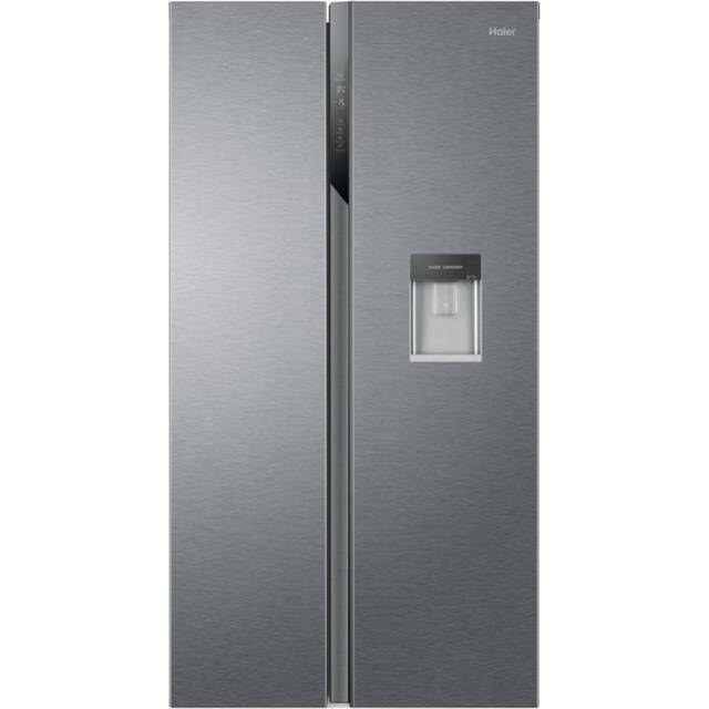 HAIER HSR3918EWPG American-Style Fridge Freezer - Silver, Silver/Grey