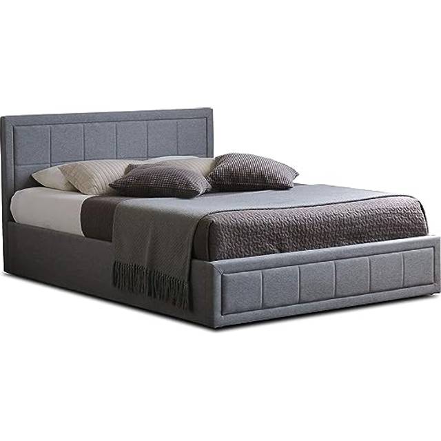 Bailey Ottoman Storage Double Bed Frame | Grey | Spacious Underbed Storage with Gas Lift Mechanism | No Mattress Included