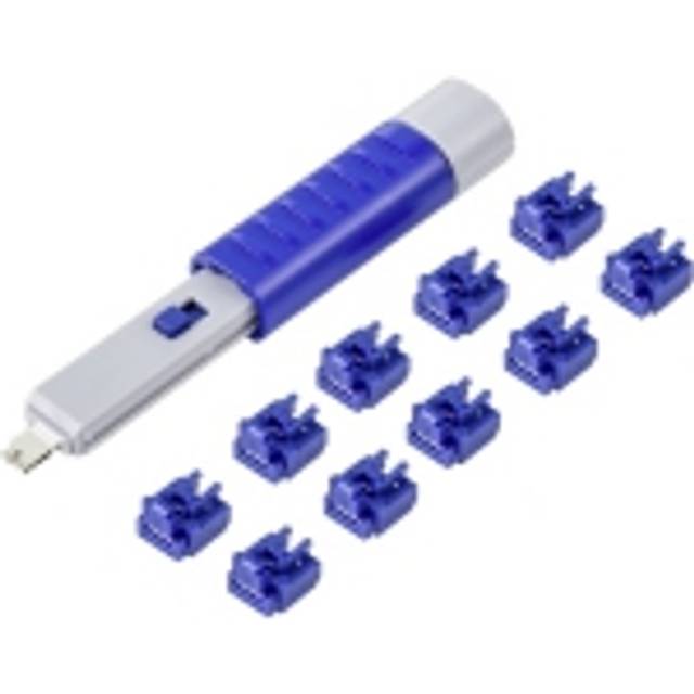 Renkforce RF-4695234 RJ45 LAN-port Sæt med 10 stk. Sølvblå inkl. 1 nøgle