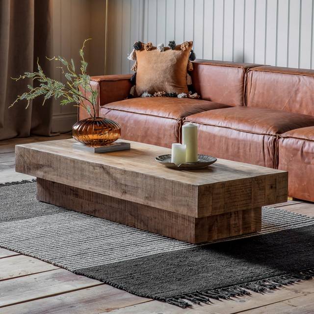 Crossland Grove Dallas Coffee Table 150 X 60 X 30Cm, Brown