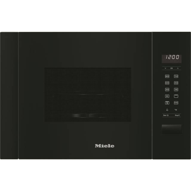 Miele M2224SC 50cm Obsidian Black Built In Microwave with Grill