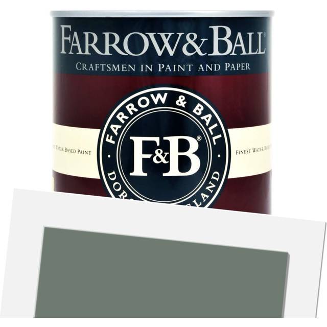 Farrow and Ball Exterior Eggshell, Green Smoke No. 47 750ml, Exterior Eggshell Paint with 6 Year Protection, Paints, Fence Pain