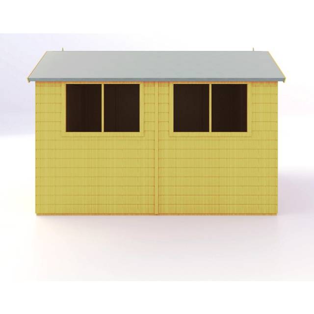 Shire Barn 10 ft x 8 ft Shed Workshop, Brown