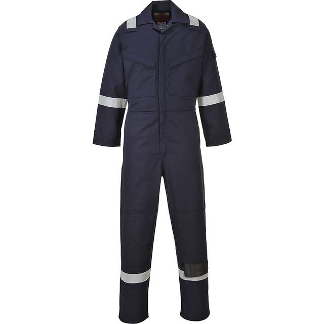 Portwest Flame Resistant Anti-Static Coverall 350g - Navy - XS