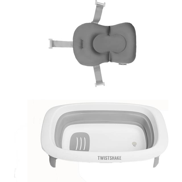 Twistshake Badbalja med Kudde, Pastel Grey