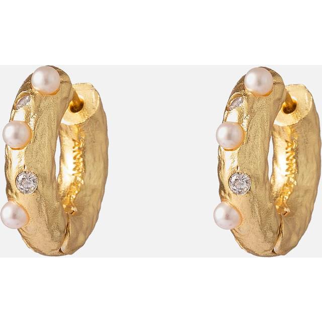 Anni Lu Gem in a Hoop Gold-Plated Earrings