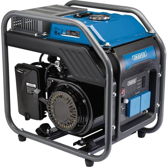 Draper 2.8kW Open Frame Inverter Generator 230V in Black