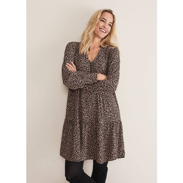 Phase Eight Women's Penele Zip Dress - Black/Stone - 6