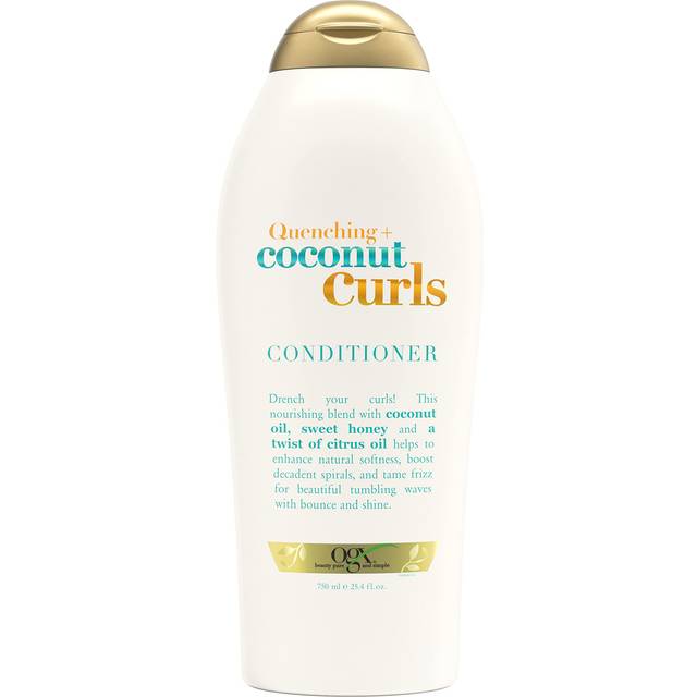 OGX Quenching + Coconut Curls  Moisturizing Conditioner for Curly Hair  Detangling  Curl Enhancing  25.4 fl oz