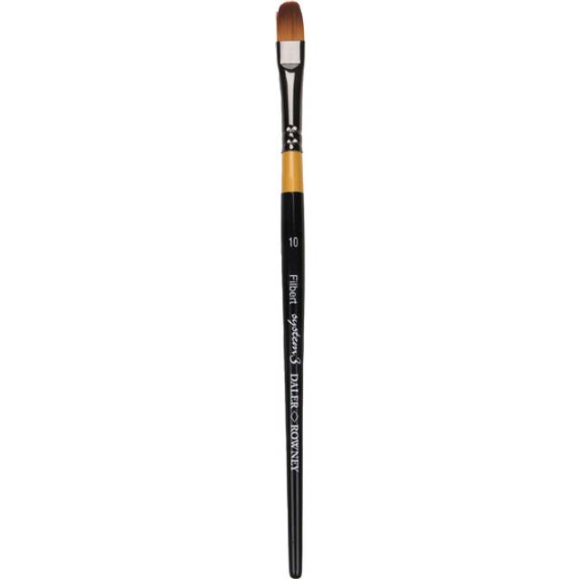Daler-Rowney System3 Synthetic Filbert Short Handled Brush - 10 - 0.93 x 19.35 x 0.93 g
