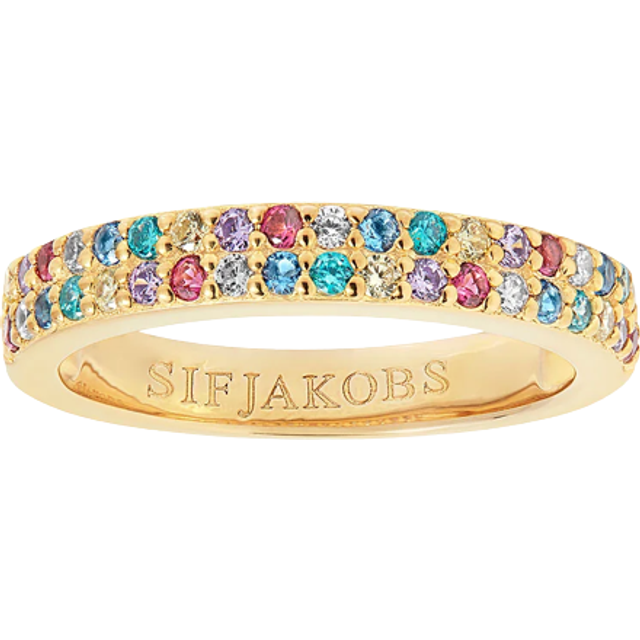 Sif Jakobs Corte Due Ring | Guld | Multifärgade Zirkoner | 52