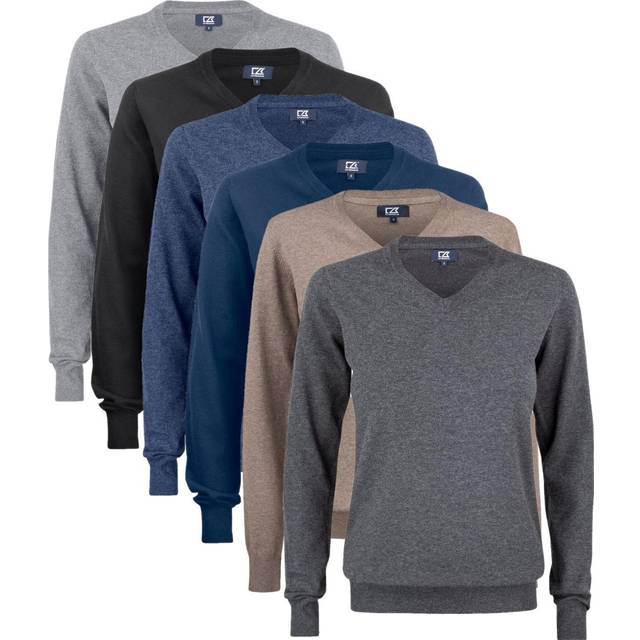 Cutter &amp; Buck Oakville Crewneck Sweater Women 355417 Navy Melange