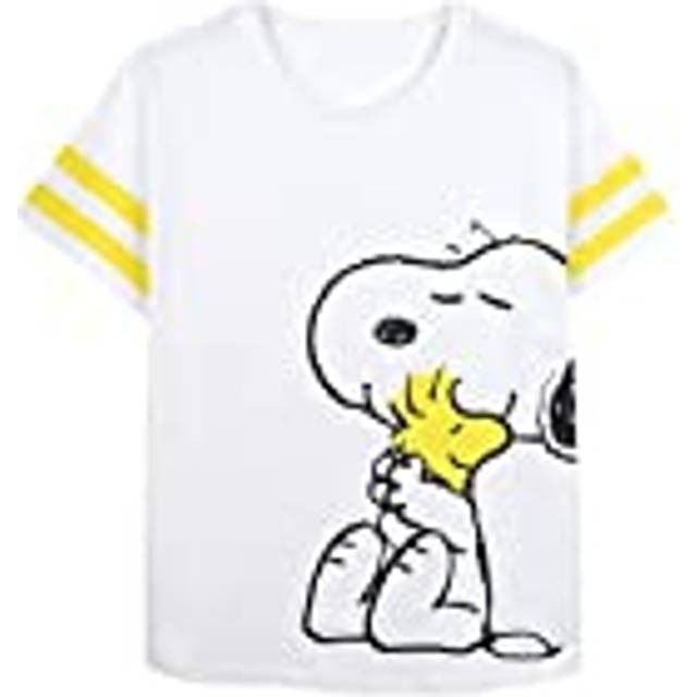 CERDÁ LIFE'S LITTLE MOMENTS Kortärmad T-shirt för kvinnor, sommarkläder från Snoopy, tillverkad av 100% bomull, officiell licensierad produkt, persienner, vit, liten