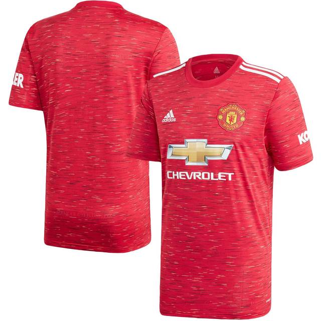 '20-'21 Man Utd Adidas Home Football Shirt (Kids) Red 9-10 Polyester Manchester United
