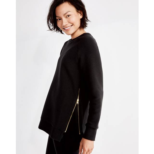 Manning Raglan Pullover Sweatshirt - BLACK RIB - X-Small