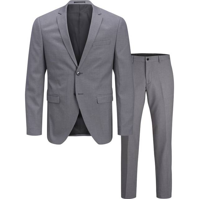 Jack & Jones Franco Slim Fit Suit - Grey/Light Grey Melange