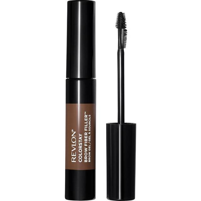 REVLON ColorStay Brow Fiber Filler, Longwearing & Volumizing Waterproof Eyebrow Gel, 303 Medium Brown, 0.23 fl. oz.