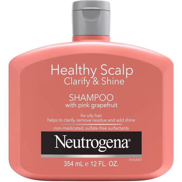 Neutrogena Exfoliating Shampoo for Oily Hair & Scalp with Pink Grapefruit, Healthy Scalp Clarify & Shine, Sulfate-Free Surfactants, 12 oz