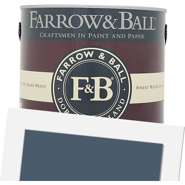 Farrow and Ball Modern Eggshell, Stiffkey Blue No. 281 2.5L, Modern Eggshell Paint, Floor Paint, Furniture Paint, Joinery and Fi