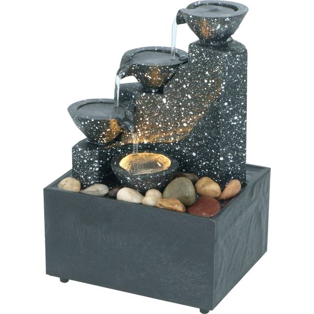 Wellbeing Tabletop Cascading Water Fountain - Black