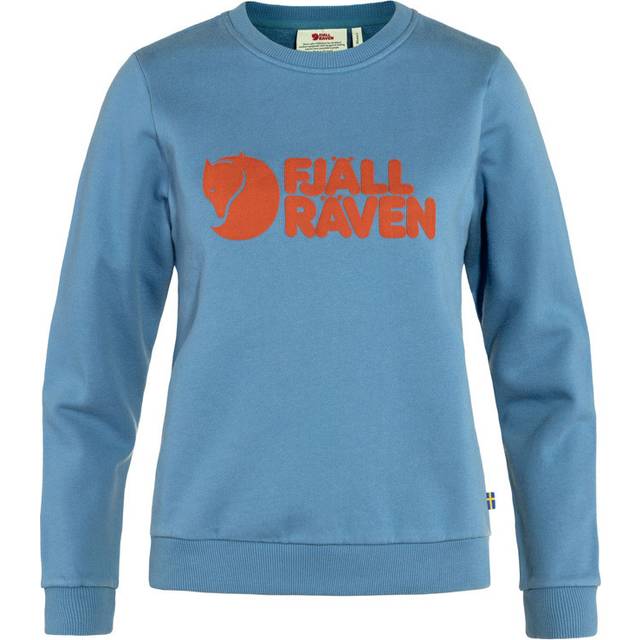 Fjallraven Logo Women's Crewneck Sweater, UK 10 Dawn Blue