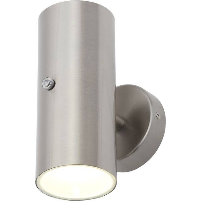 Litecraft Lem Outdoor UpDown Wall Light With Photocell Stainless Steel