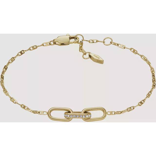 FOSSIL Heritage D-Link damarmband i guldfärgat rostfritt stål, JF04525710, Ljus guld