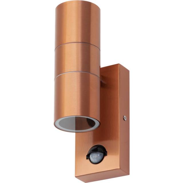 (Copper, PIR Sensor) Litecraft Kenn Outdoor Up & Down Wall Light