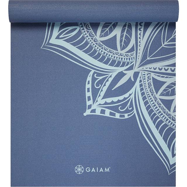 GAIAM 5 mm Classic Printed Yoga Mat Storlek 61 x 173 x 0,5 cm Färg blå/grå
