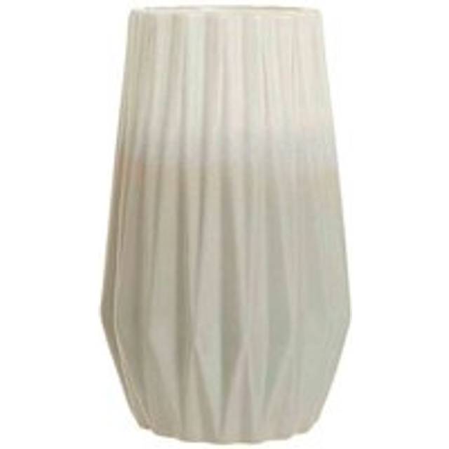 Sleek And Sturdy Small Ceramic Vase, Robust Pottery Vase, Decorative Vase For Artificial Flowers - Grey - One Size