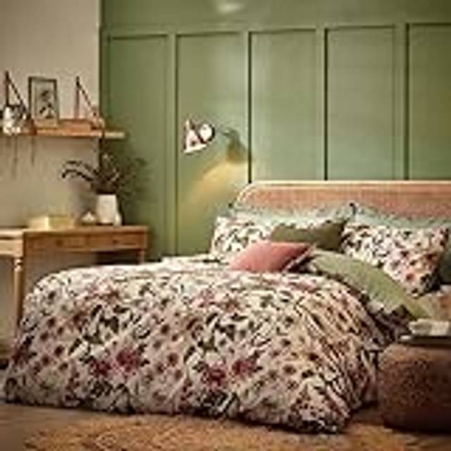Wylder Nature Wallflower Botanical Double Duvet Cover Set, Cream