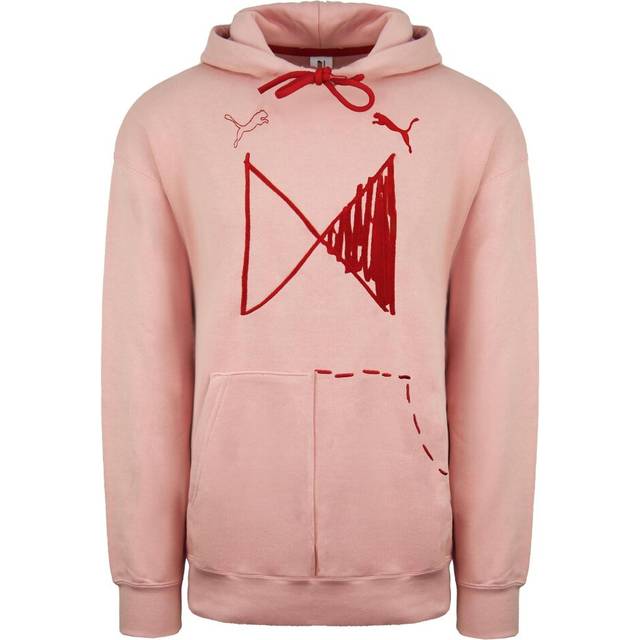 Puma x Michael Lau Long Sleeve Mens Pink Graphic Hoodie 530349 85 - Red Cotton - Size Medium