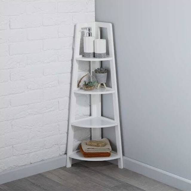 Lloyd Pascal Oregon 4-Tier Corner Shelving Unit - White