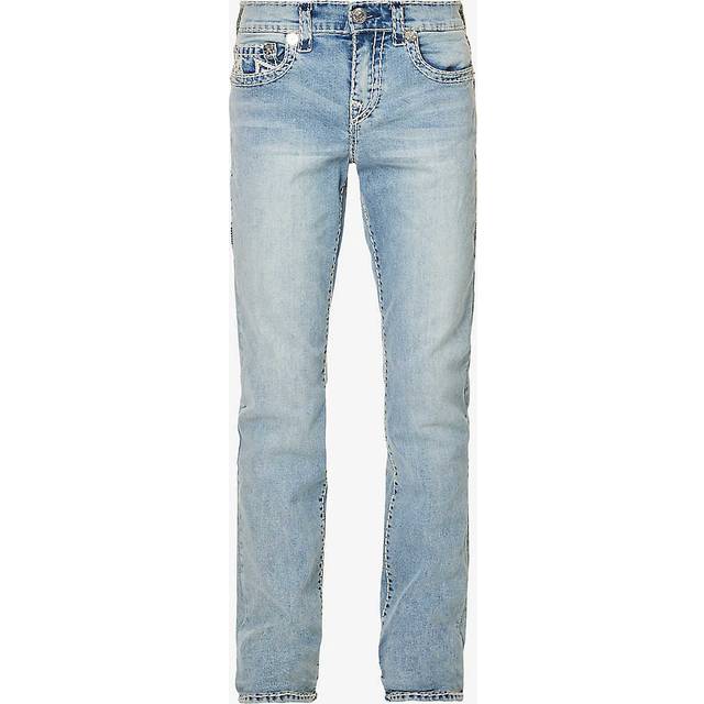True Religion Super T Rope Stitch Straight Jeans Mens - Blue