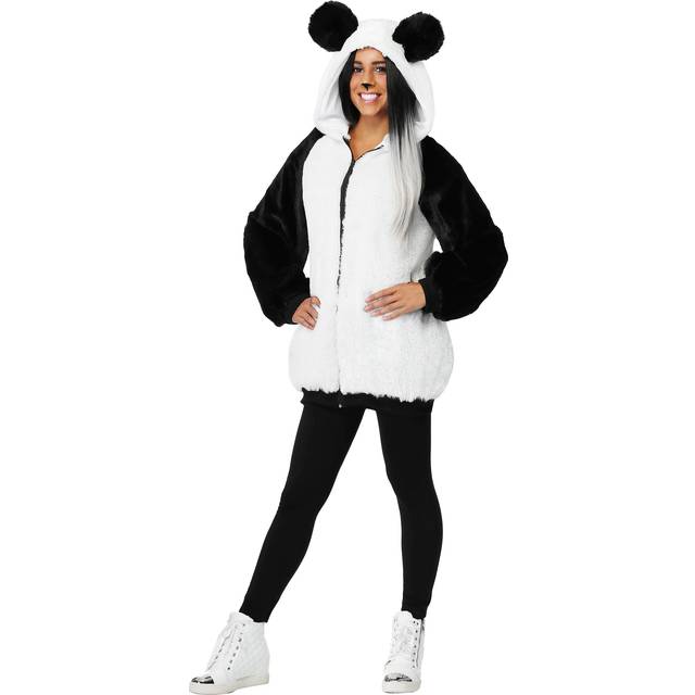 Panda Hooded Jacket Costume for Women | Panda Costumes - Black&#47;White (XL)