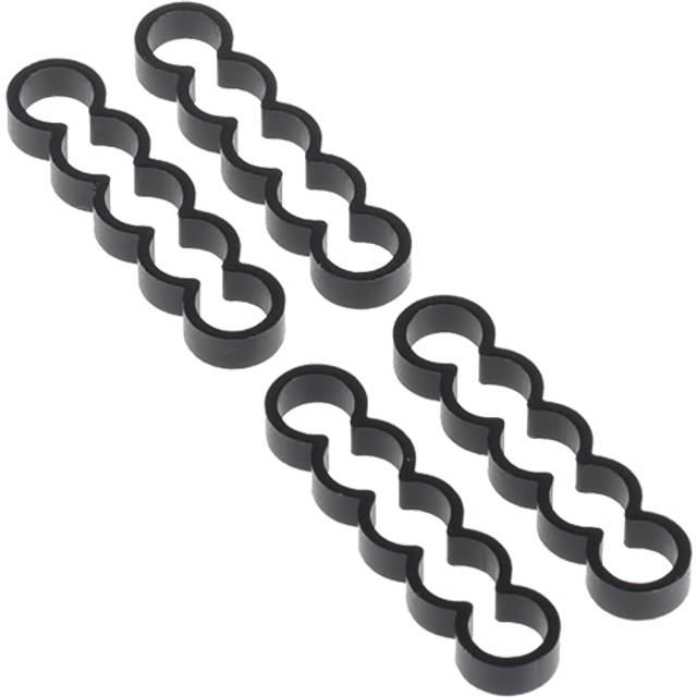 AlphaCool Eiskamm Alu X5 Flat 4mm Black 4 Pcs