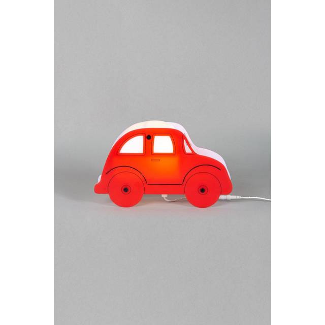 Litecraft Glow Car Table Lamp LED Children's Bedside Lighting - Red