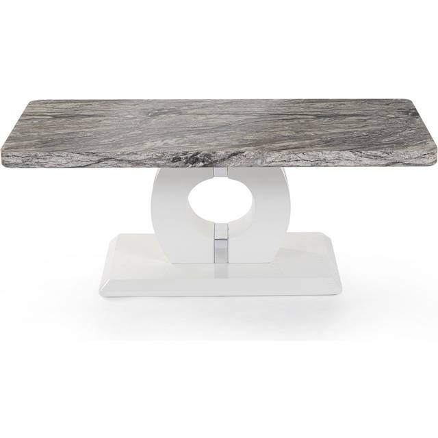 Shankar Neptune Marble Effect Grey/White Coffee Table, Grey